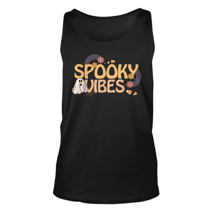 Spooky Vibes Cute Retro Pattern Halloween Costume   Men Women Tank Top Graphic Print Unisex