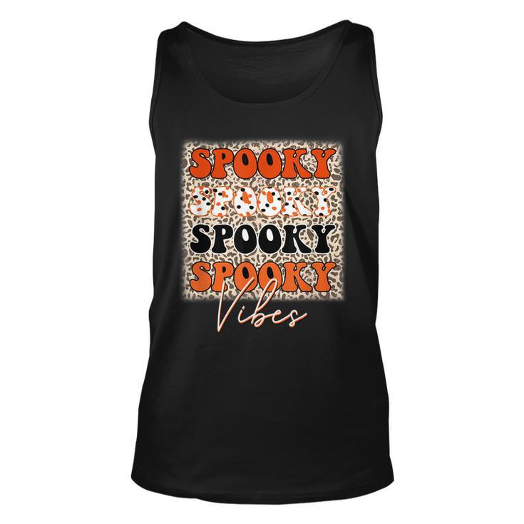 Spooky Vibes Halloween  Spooky Leopard Pattern Autumn  Unisex Tank Top