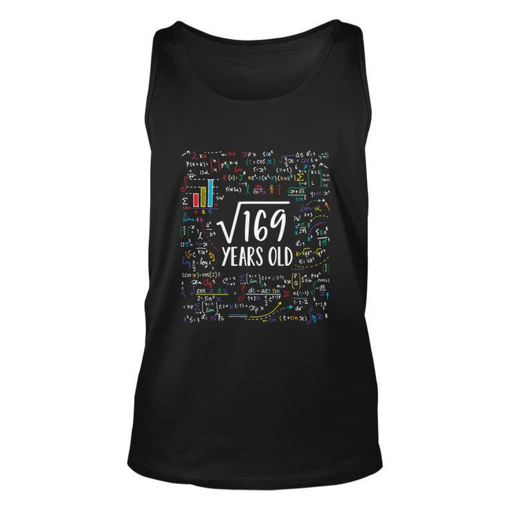 Square Root Of 169 13Th Birthday Gift 13 Year Old Gifts Math Bday Gift Tshirt Unisex Tank Top