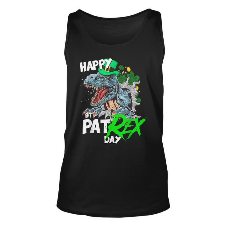 St Patricks Day T Rex Shirt Happy Pat Rex Day Dinosaur Gift Men Women Tank Top Graphic Print Unisex