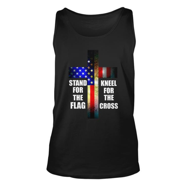 Stand For The Flag Kneel For The Cross Usa Flag Tshirt Unisex Tank Top