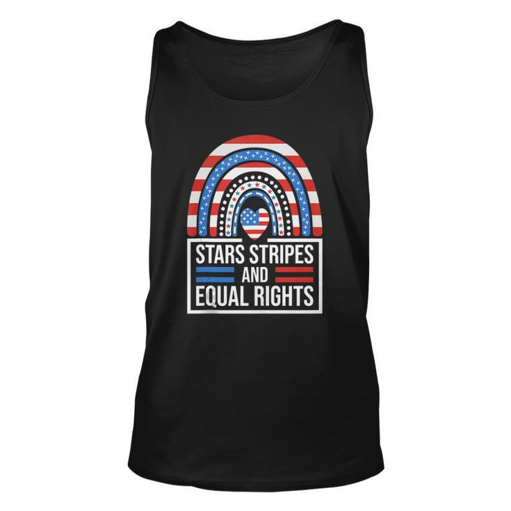Stars Stripes &Amp Equal Rights Rainbow American Flag Feminist Tank Top