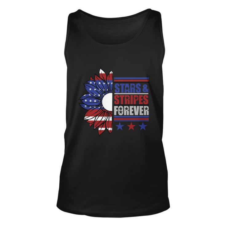 Stars Stripes Forever Sunflower America Flag 4Th Of July Unisex Tank Top