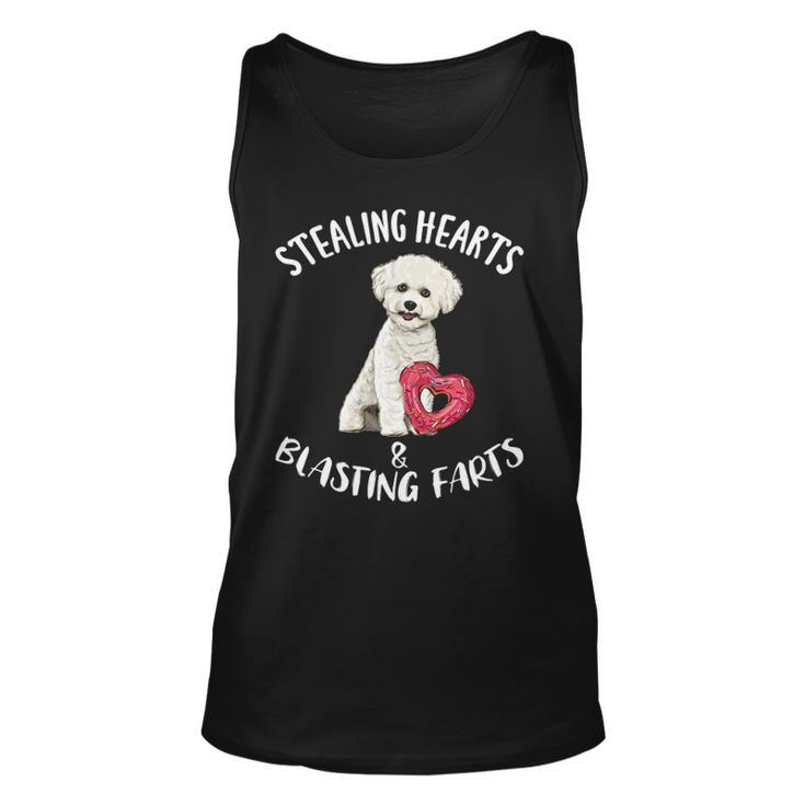 Stealing Hearts Blasting Farts Bichons Frise Valentines Day Unisex Tank Top