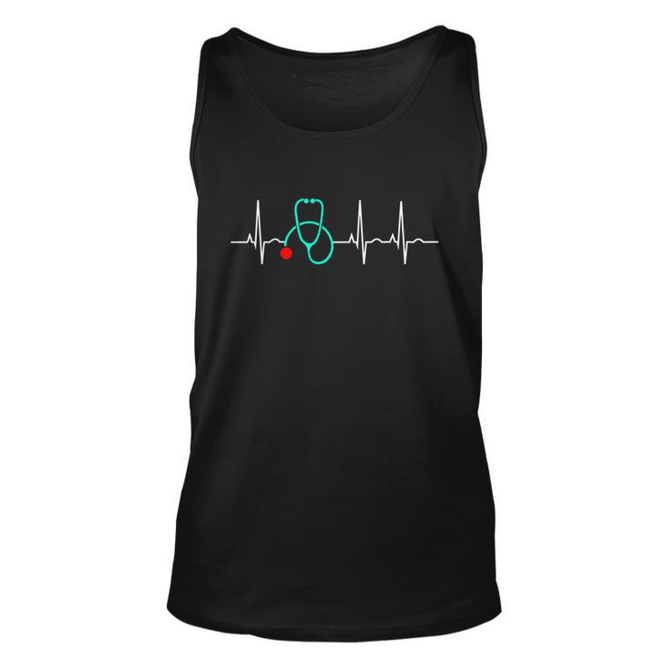 Stethoscope Heartbeat Ekg Nurse Medical Doctor Cool Nursing Gift Unisex Tank Top