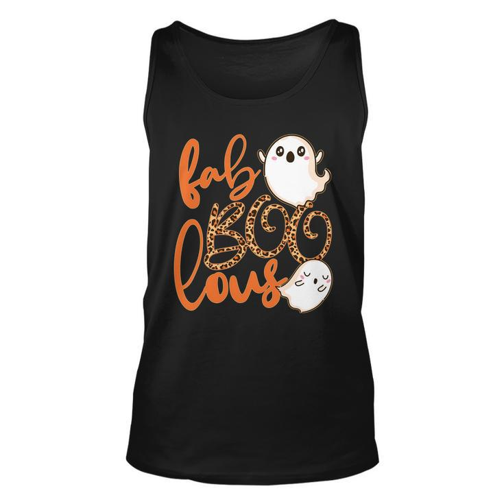 Stylish Leopard Halloween Fab-Boo-Lous Ghost Tshirt Unisex Tank Top