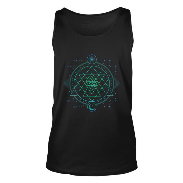 Sun And Moon Chakra Geometry Sri Yantra Unisex Tank Top