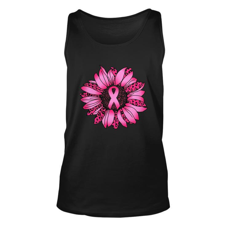 Sunflower Pink Ribbon Breast Cancer Awareness Tshirt Unisex Tank Top