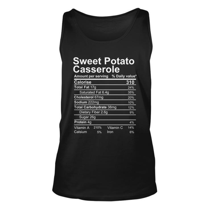 Sweet Potato Casserole Nutrition Facts Label Unisex Tank Top