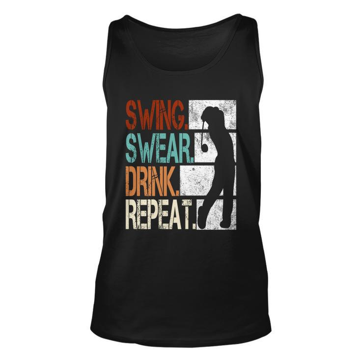 Swing Swear Drink Repeat Unisex Tank Top