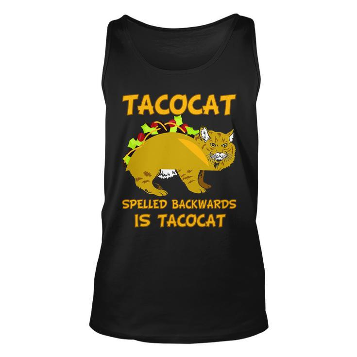 Tacocat Spelled Backwards Funny Cat Tshirt Unisex Tank Top