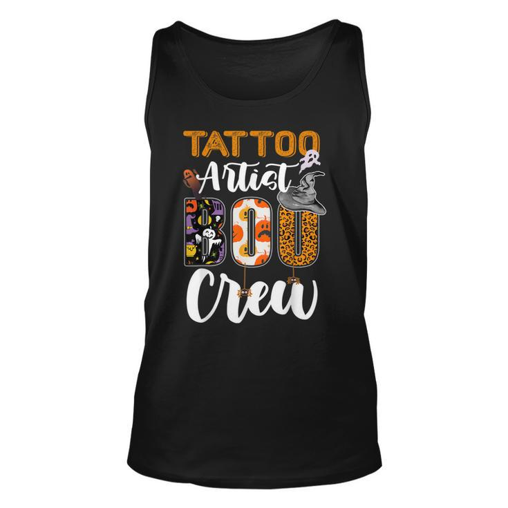 Tattoo Artist Boo Crew Ghost Funny Halloween Matching  Unisex Tank Top