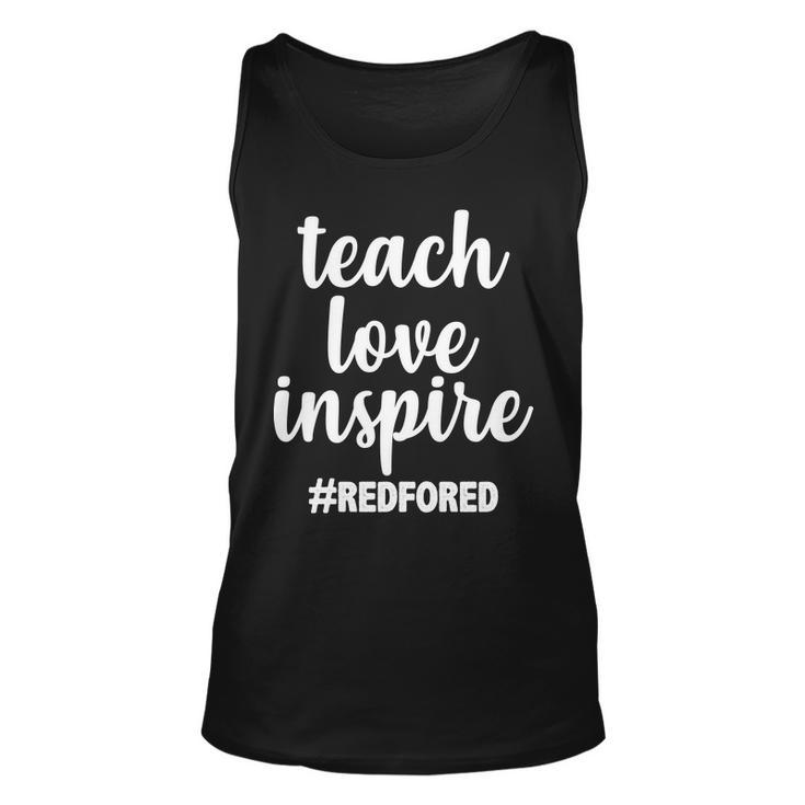 Teach Love Inspire Red For Ed Tshirt Unisex Tank Top