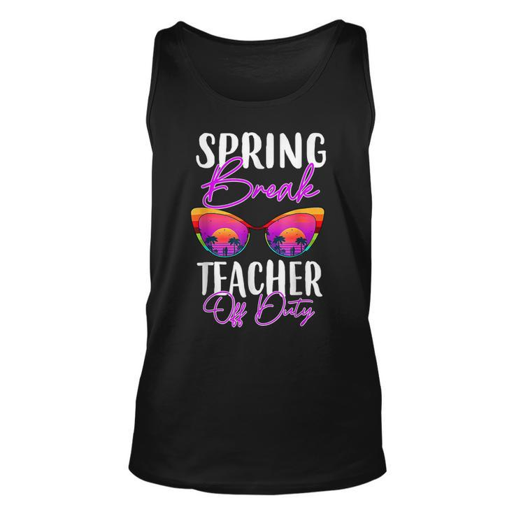 Teacher Relax Spring Beach Off Duty Break Beach Lover V2 Unisex Tank Top