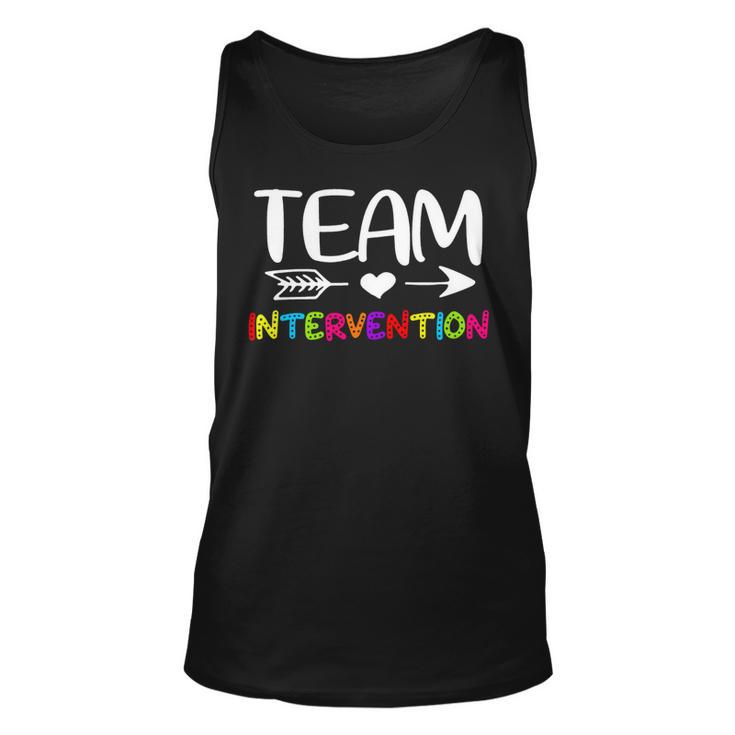 Team Intervention - Intervention Teacher Back To School Unisex Tank Top