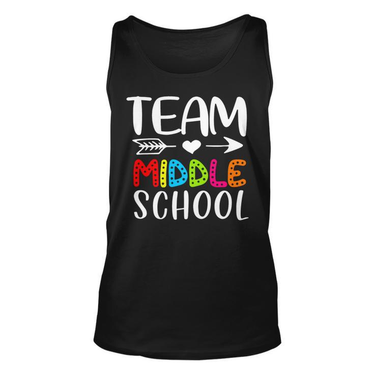 Team Middle School - Middle School Teacher Back To School Unisex Tank Top