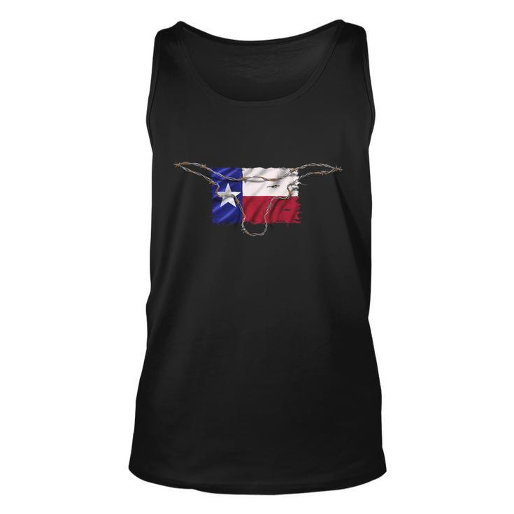 Texas Flag Barbwire Tough Tshirt Unisex Tank Top