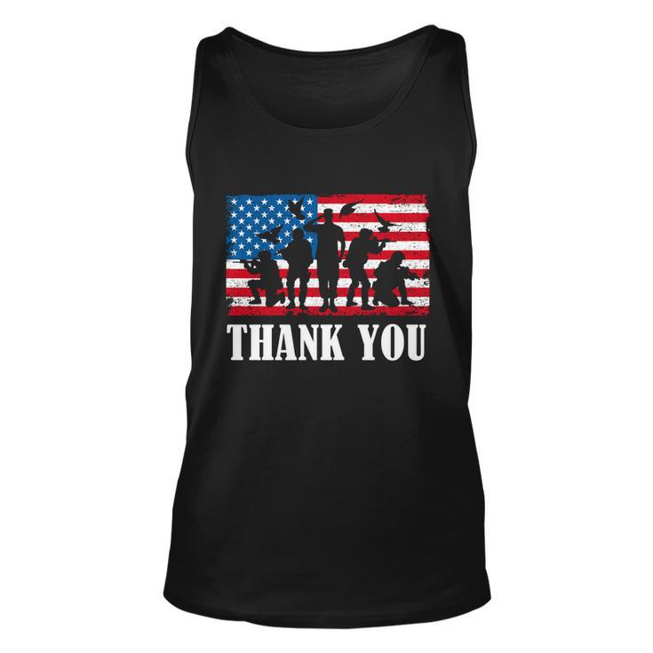 Thank You Army Memorial Day Partiotic Military Veteran Gift Unisex Tank Top