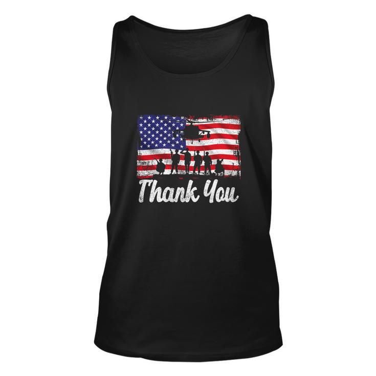 Thank You Army Usa Memorial Day Partiotic Military Veteran Unisex Tank Top