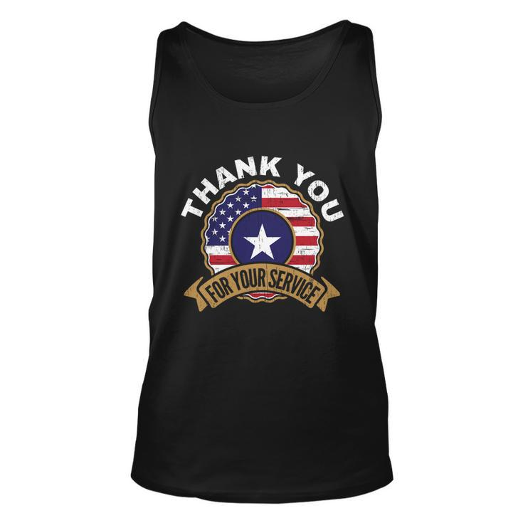 Thank You For Your Service Patriot Memorial Day Meaningful Gift Graphic Design Printed Casual Daily Basic Unisex Tank Top