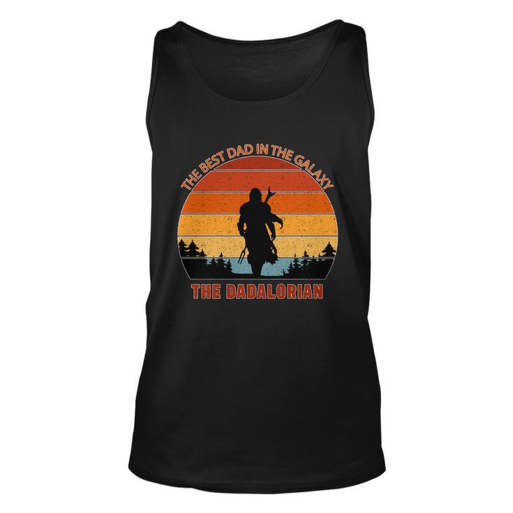 The Dadalorian Best Dad In The Galaxy Retro Vintage Unisex Tank Top