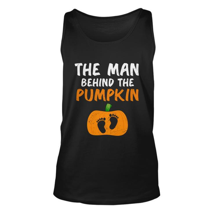The Man Behind The Pumpkin Halloween Quote Unisex Tank Top