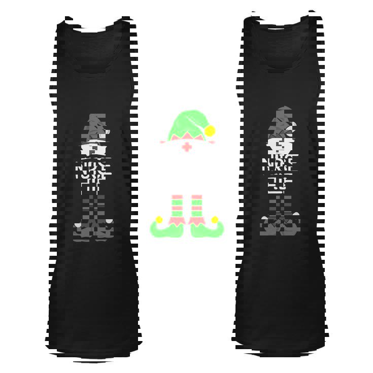 The Nurse Elf Funny Christmas Funny Santa Cute Snowman Ugly Christmas Sweater Unisex Tank Top