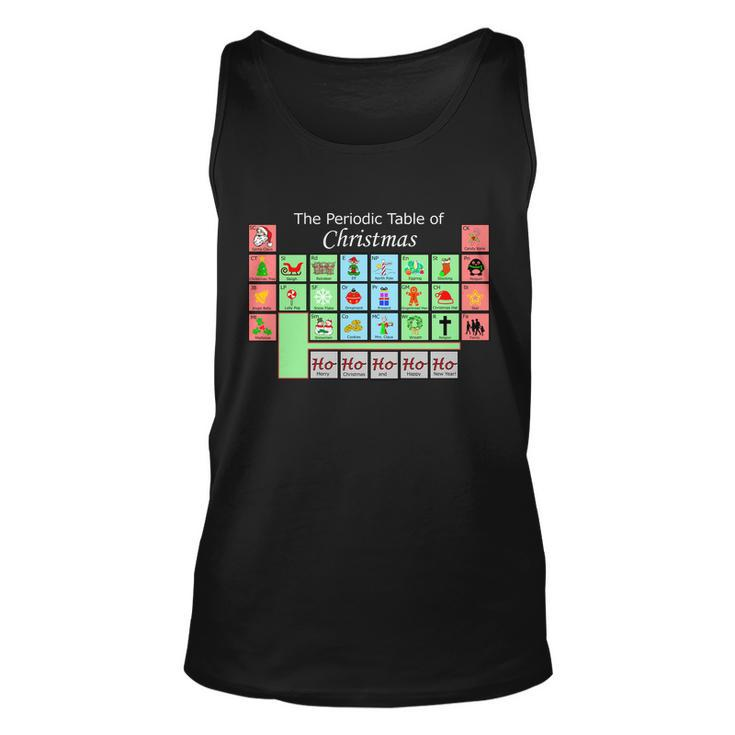The Periodic Table Of Christmas Elements Tshirt Unisex Tank Top