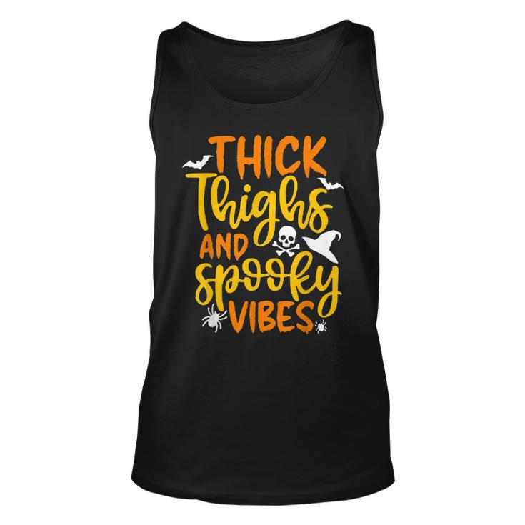 Thick Thighs And Spooky Vibes Halloween Costume Party Dress Unisex Tank Top