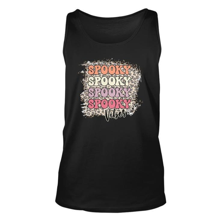 Thick Thights And Spooky Vibes Happy Halloween Retro Style Unisex Tank Top