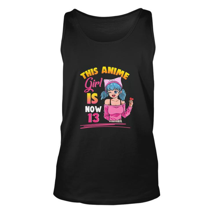 This Anime Girl Is Now 13 Years Old Birthday Girl Kawaii Unisex Tank Top