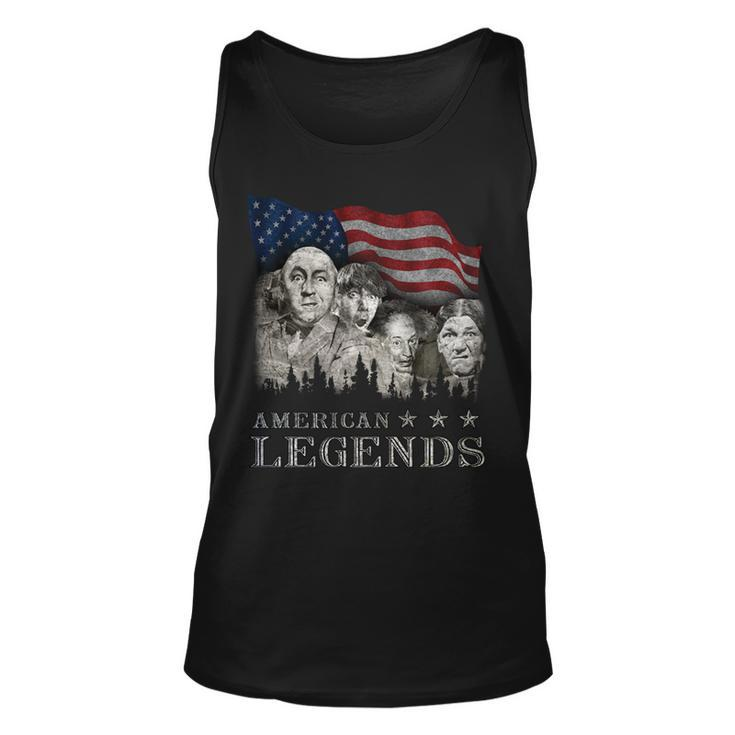 Three Stooges - American Legends Usa Flag Unisex Tank Top