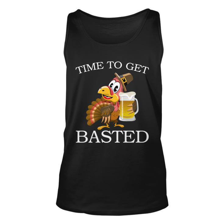 Time To Get Basted Funny Thanksgiving Tshirt Unisex Tank Top