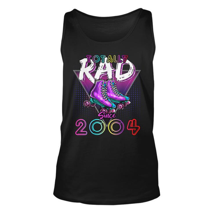 Totally Rad Since 2004 80S 18Th Birthday Roller Skating  Unisex Tank Top