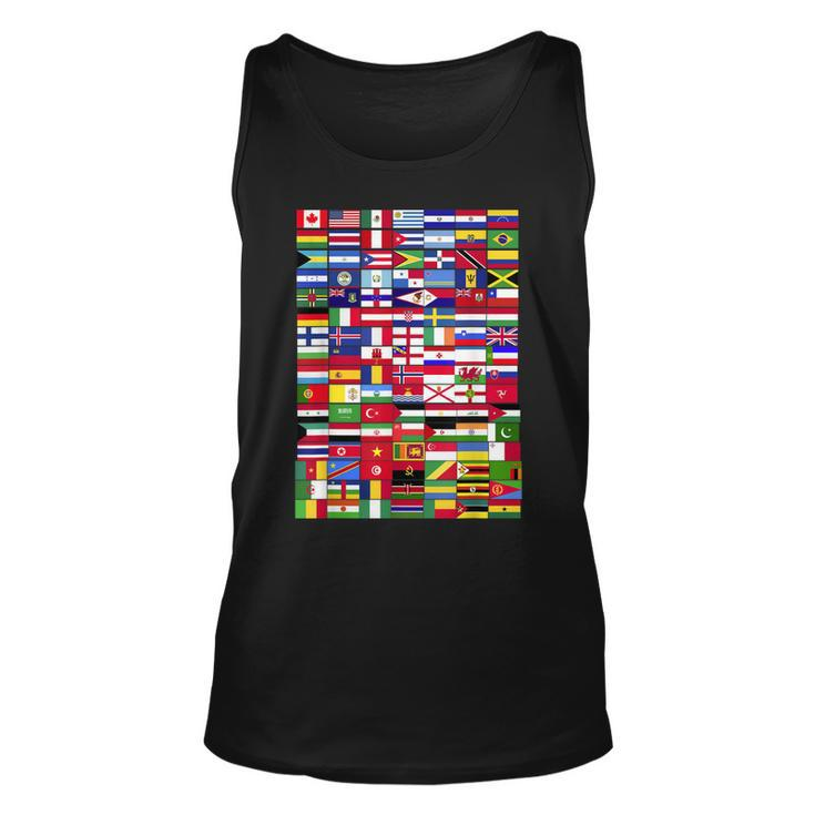 Traveling International Countries Flags World Flags  Men Women Tank Top Graphic Print Unisex