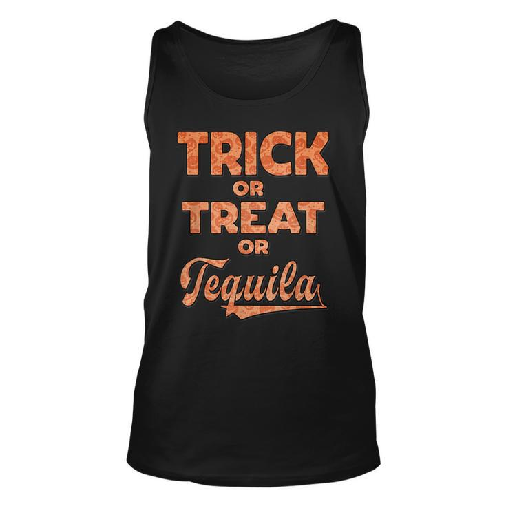 Trick Or Treat Or Tequila Horror Halloween Costume  Unisex Tank Top