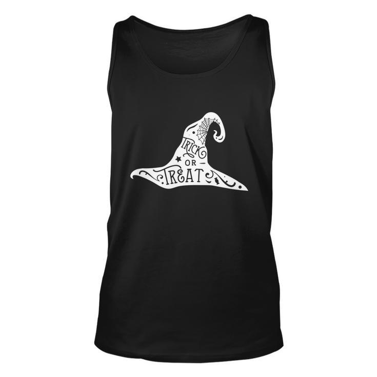 Trick Or Treat Witch Hat Funny Halloween Quote Unisex Tank Top