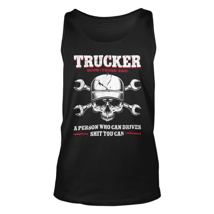 Trucker Trucker Accessories For Truck Driver Motor Lover Trucker_ V2 Unisex Tank Top