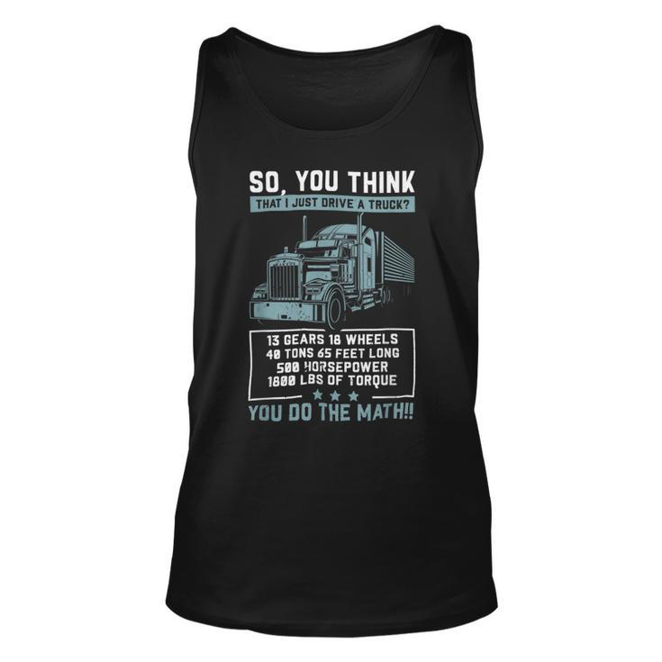 Trucker Trucker Accessories For Truck Driver Motor Lover Trucker_ V28 Unisex Tank Top