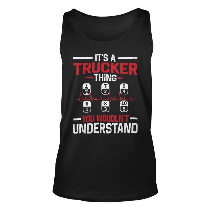 Trucker Trucker Accessories For Truck Driver Motor Lover Trucker_ V6 Unisex Tank Top