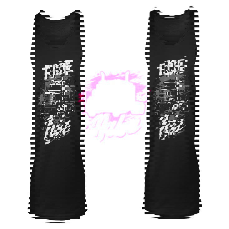 Trucker Trucker Babe Female Truck Driver Woman Trucker_ Unisex Tank Top