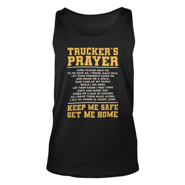 Trucker Truckers Prayer Truck Driving For A Trucker Unisex Tank Top