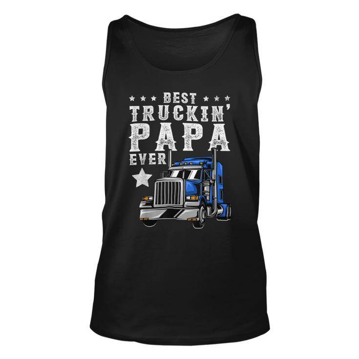 Trucker Trucking Papa Shirt Fathers Day Trucker Apparel Truck Driver Unisex Tank Top