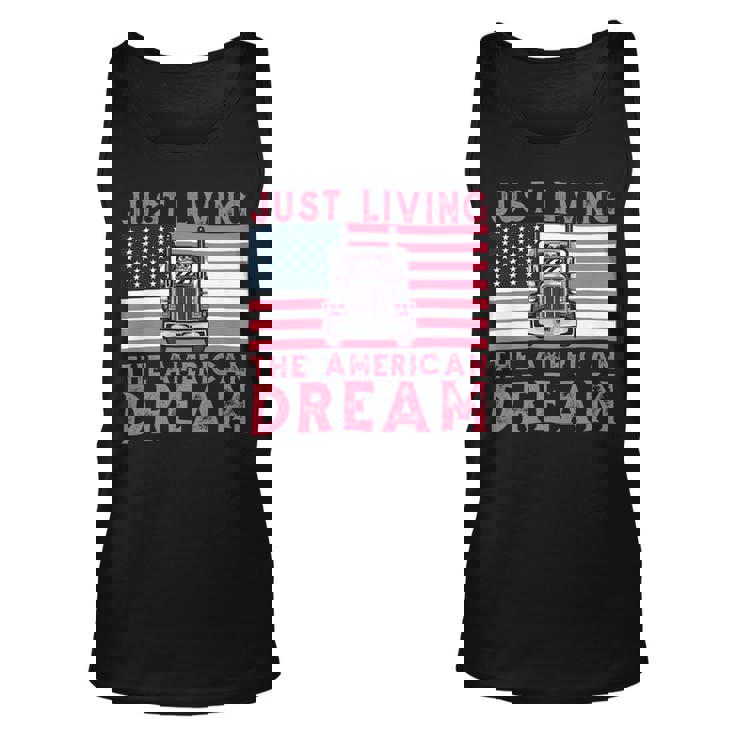 Trucker Woman Trucker Usa Flag For Girl Truck Driver American Truck Unisex Tank Top