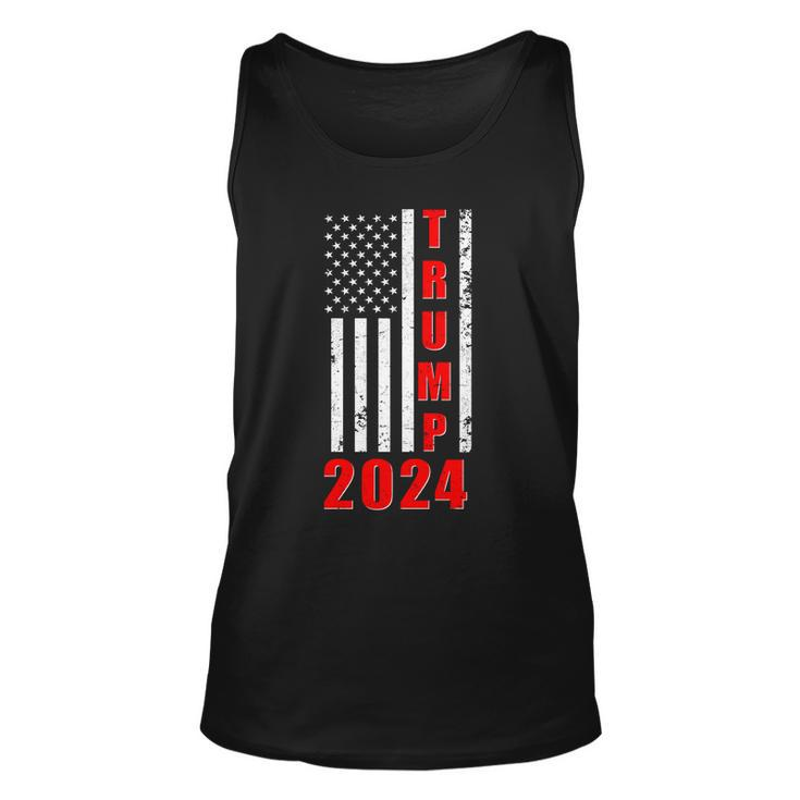 Trump 2024 Election Distressed Us Flag Unisex Tank Top