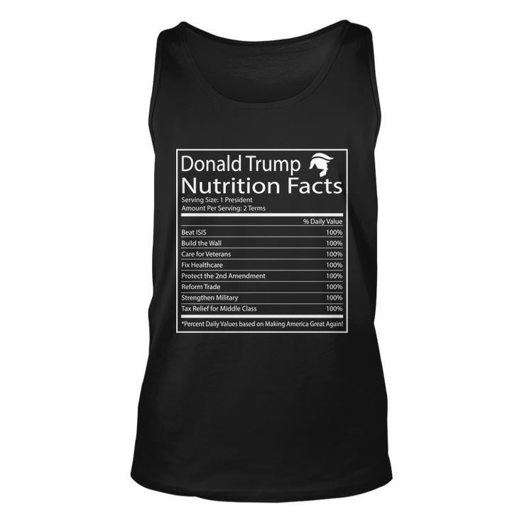 Trump Nutrition Facts Make America Great Tshirt Unisex Tank Top