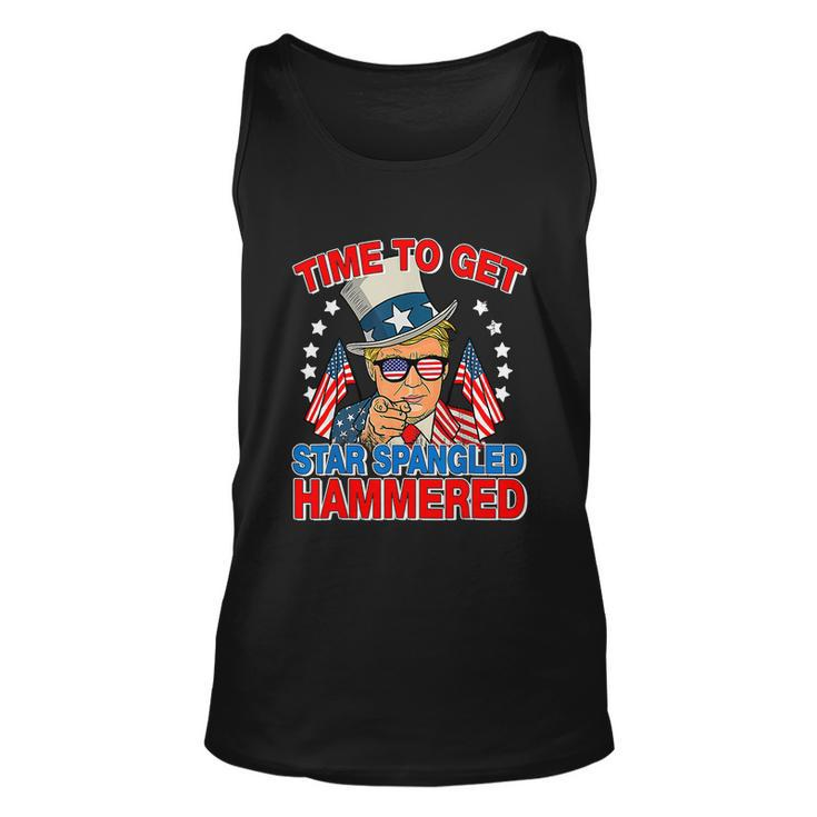 Trump Time To Get Star Spangled Hammered 4Th Of July Great Gift Unisex Tank Top