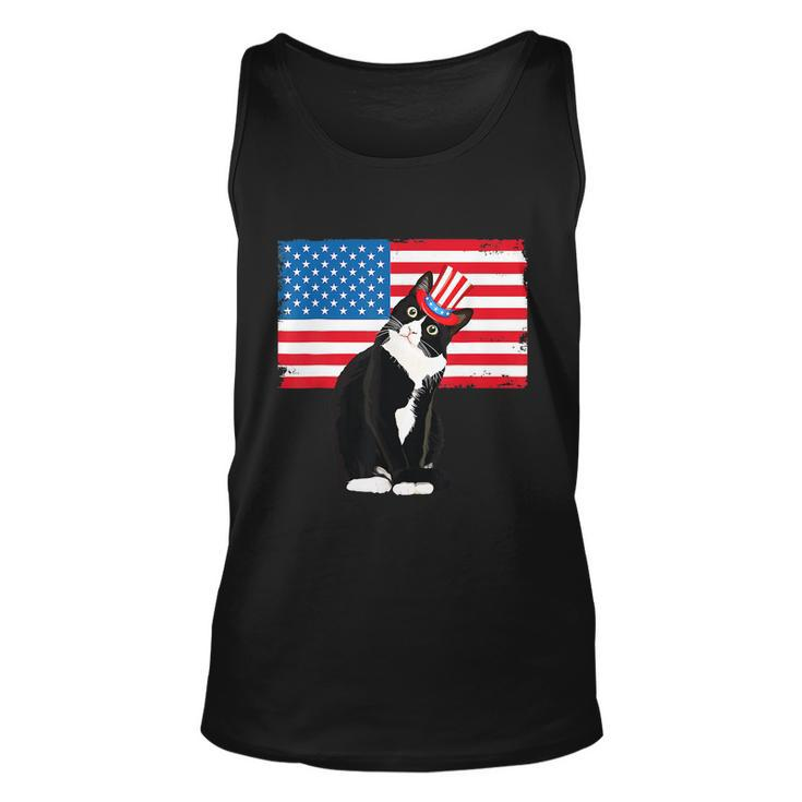 Tuxedo Cat 4Th Of July Hat Patriotic Gift Adults Kid Unisex Tank Top
