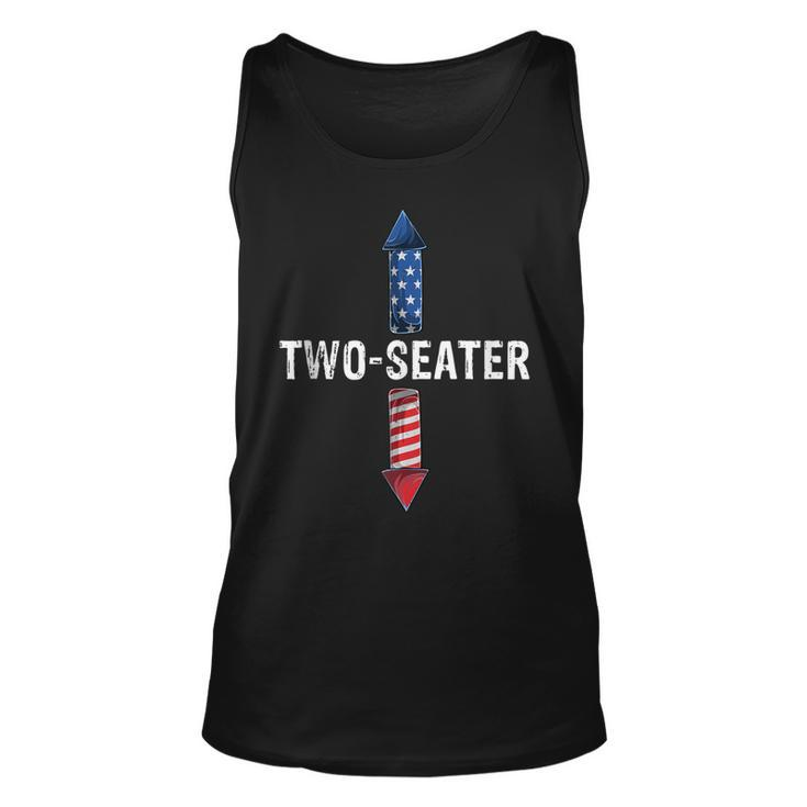 Two Seater Funny 4Th Of July Day Vintage  Unisex Tank Top