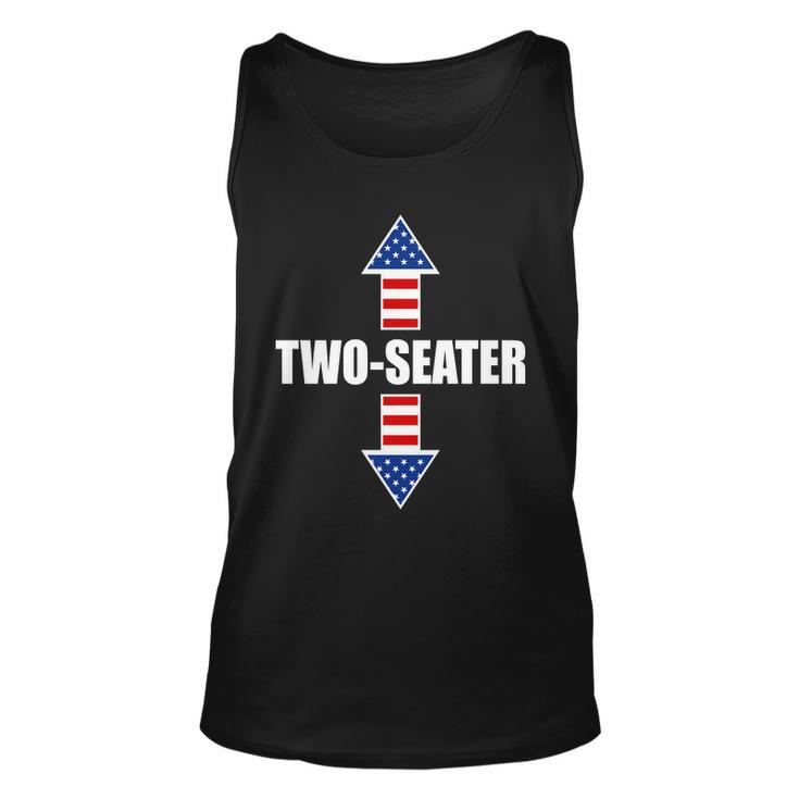 Two-Seater Usa Flag Arrows Funny Tshirt Unisex Tank Top